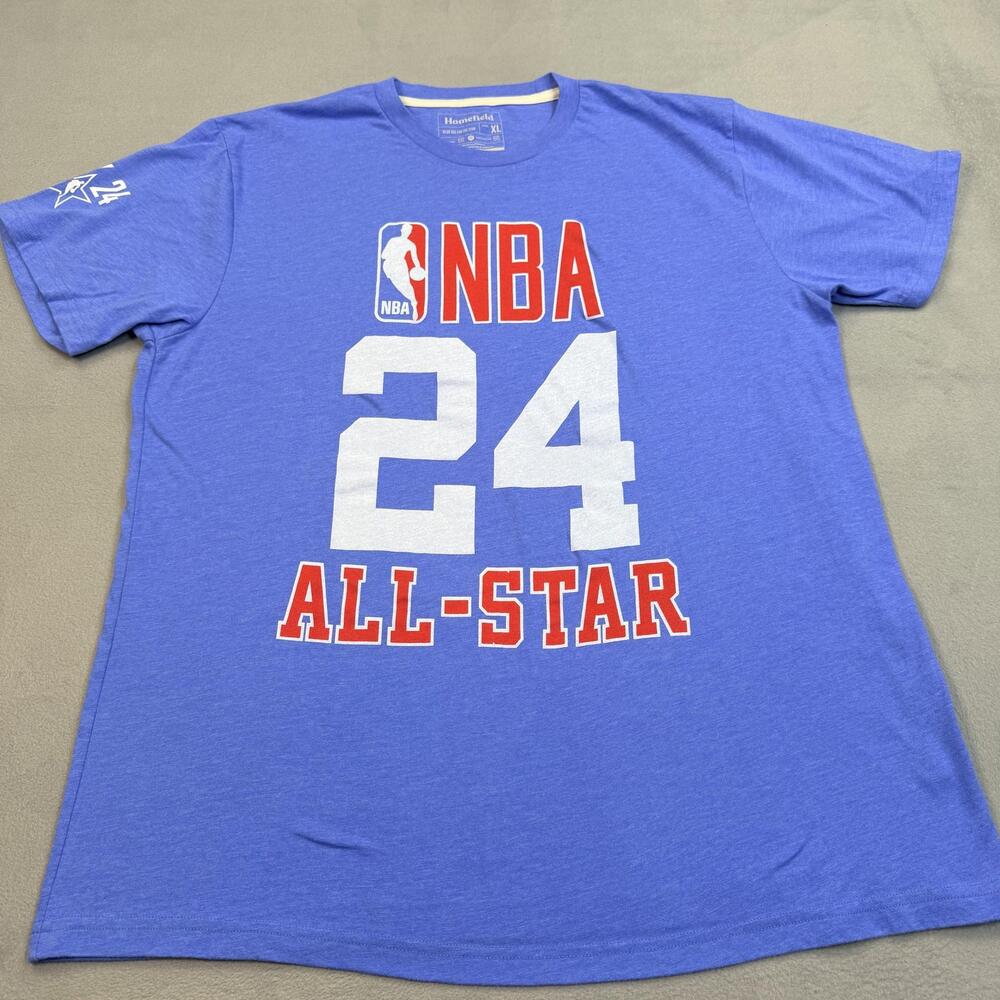 NBA All Star Game Shirt Mens XL Blue NBA Basketball Homefield Indy 24 Tee